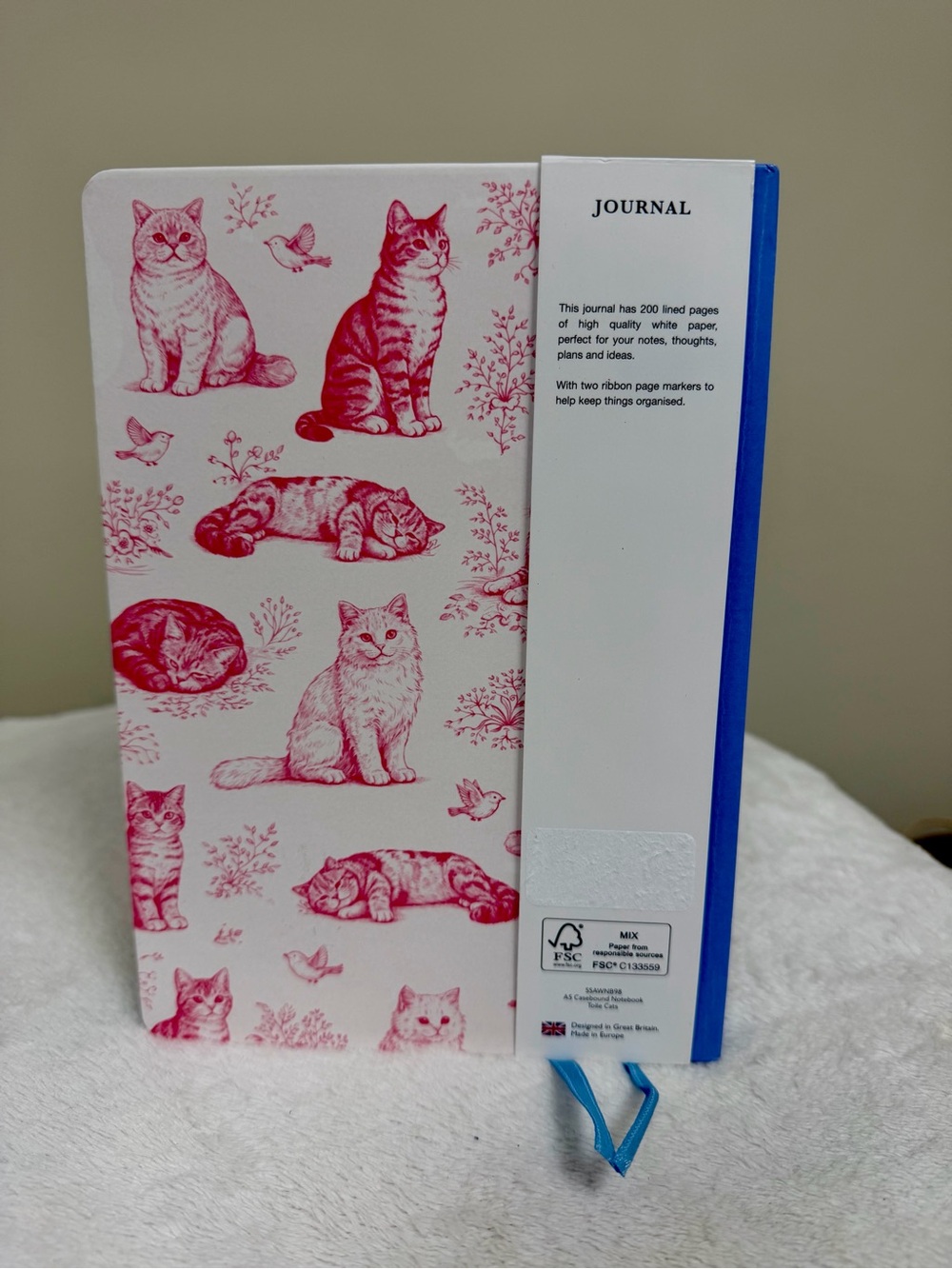 Cat Pattern Lined Journal - Picture 2 of 2
